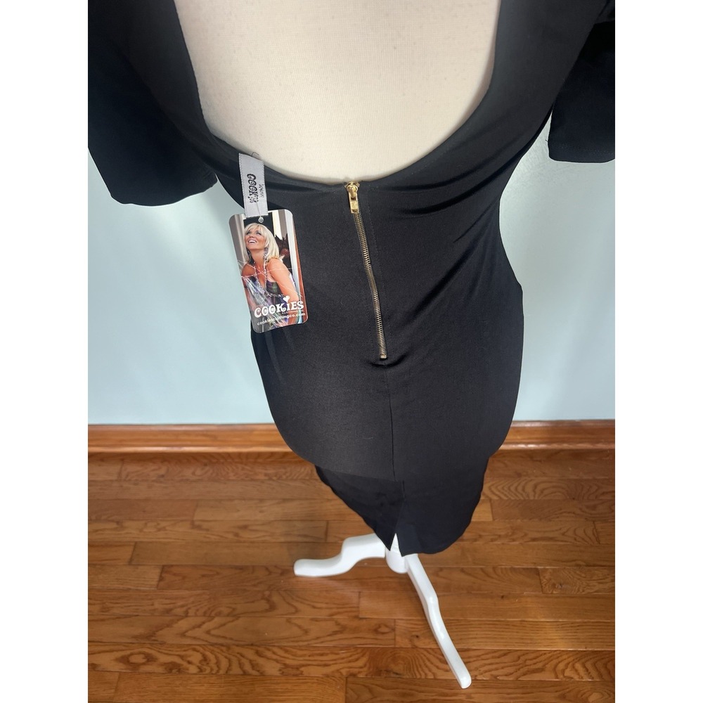 Cookies Clothing Co. Hawaii LBD Business Slip Dress Cocktail Zip Up Closure Sz S - Picture 4 of 9